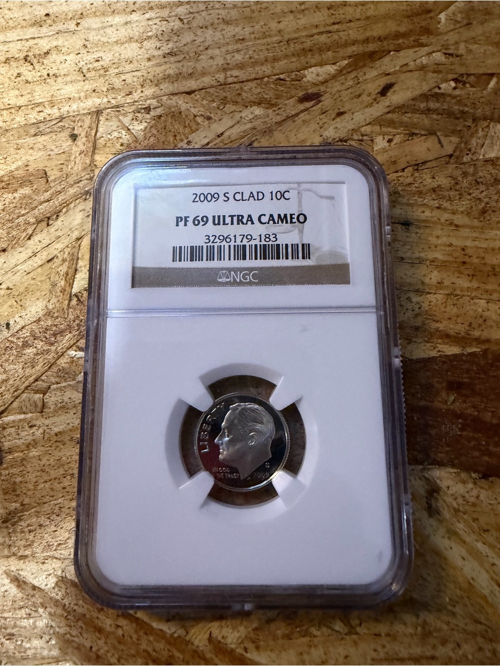 NGC Certified 2009-S Clad Roosevelt Dime - White Holder